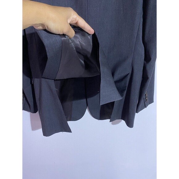 Lauren Ralph Lauren Blazer Mens 40L Gray Slim Black Label Wool Sport Coat Jacket - Picture 6 of 16